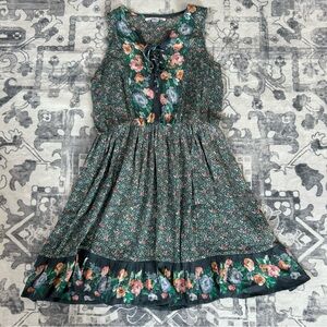 O'Neill Linney Floral Women’s Dress with Lace-Up Front Size S Small NWT